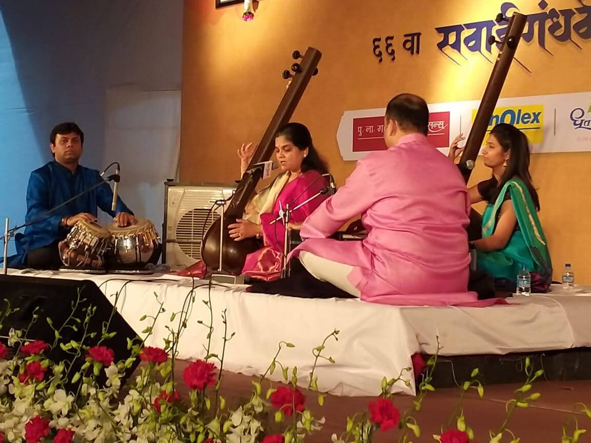 With Vidushi Devaki Pandit · Sawai Gandharva Bhimsen Mahotsav, Pune, 2019